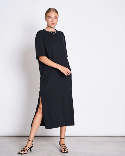 marché commun robe midi en coton bio noir jan n june