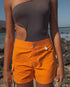 marché commun boardshort femme recyclé orange mandarine la reina