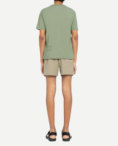 Marché Commun t-shirt arima m khaki en coton bio loreak mendian