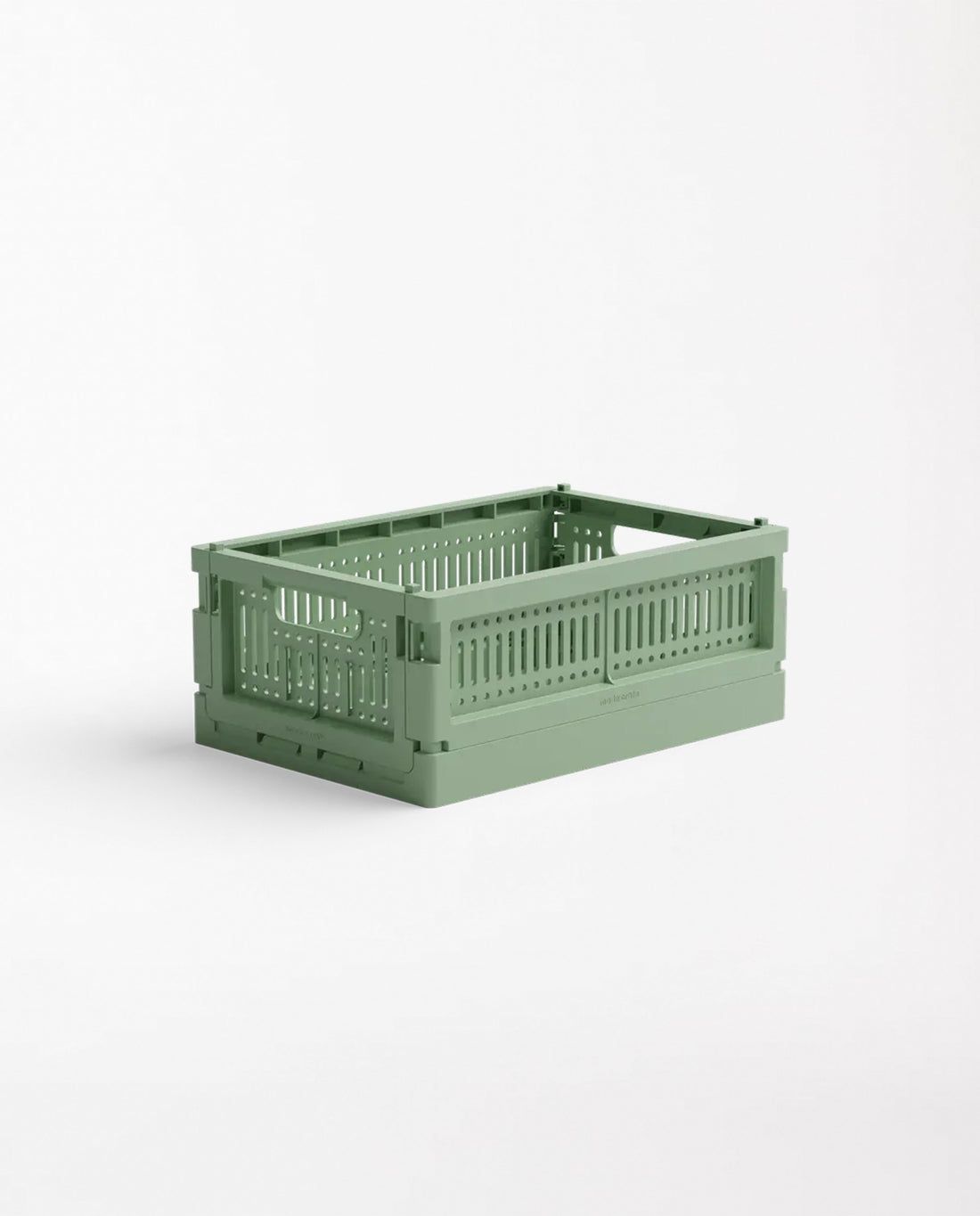 Marché commun boite pliable recyclee vert clair mini made crate