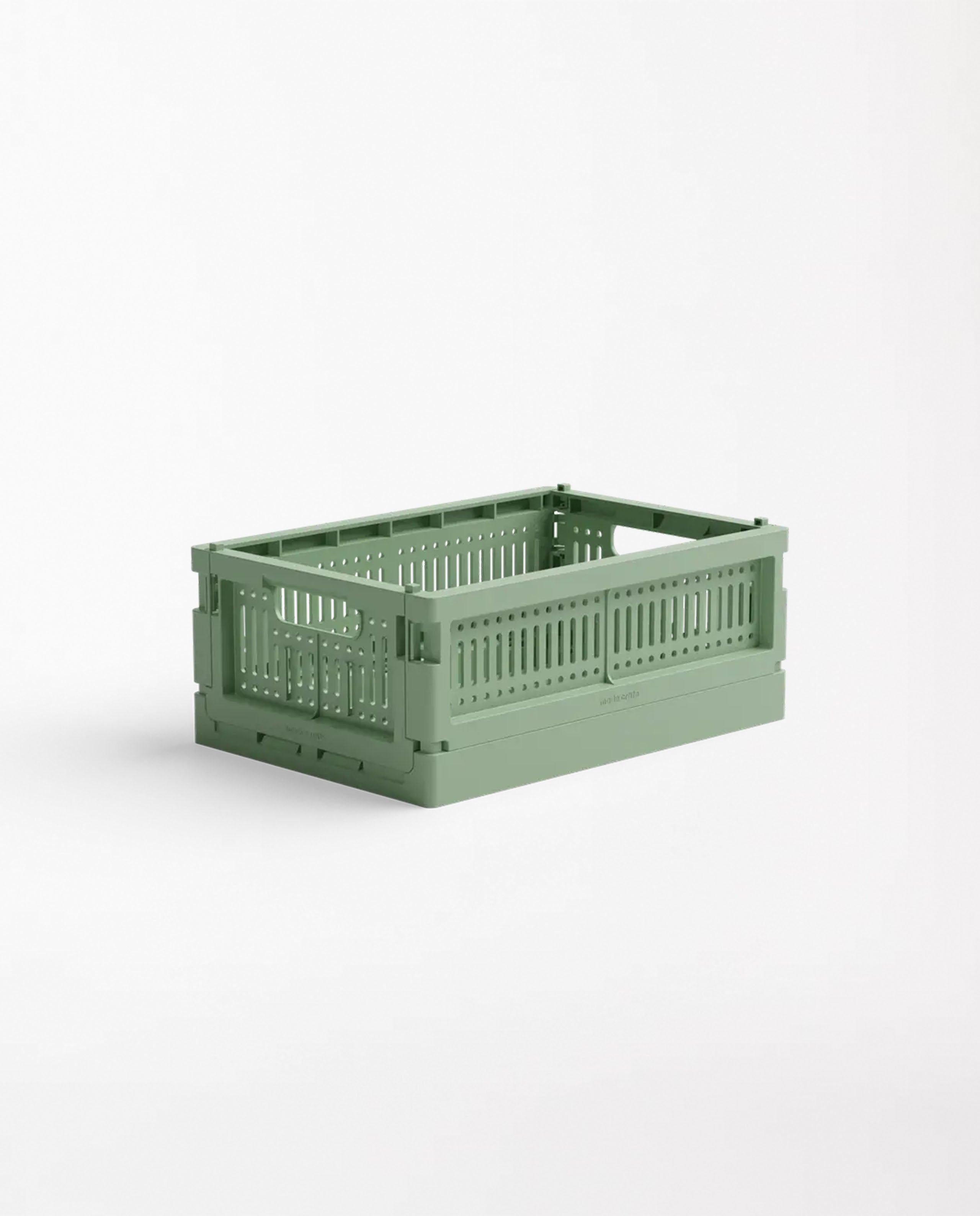 Marché commun boite pliable recyclee vert clair mini made crate