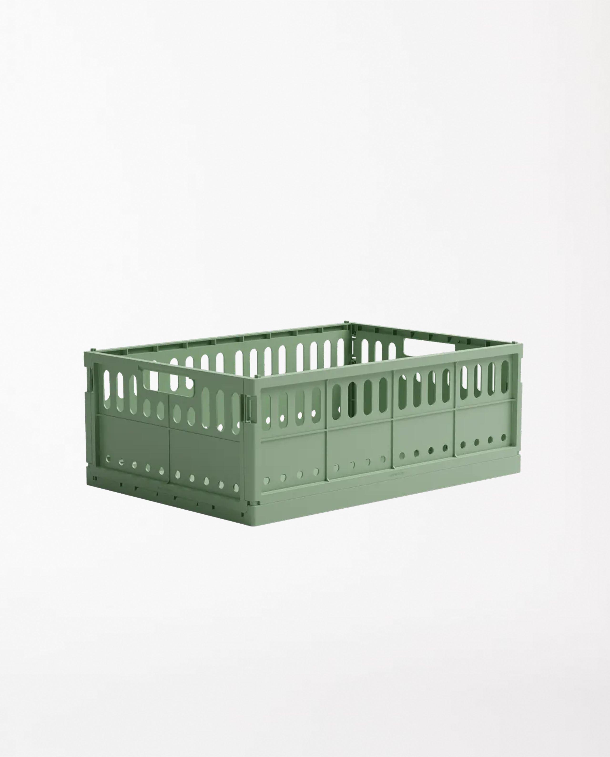 Marché commun boite pliable recyclee vert clair maxi made crate