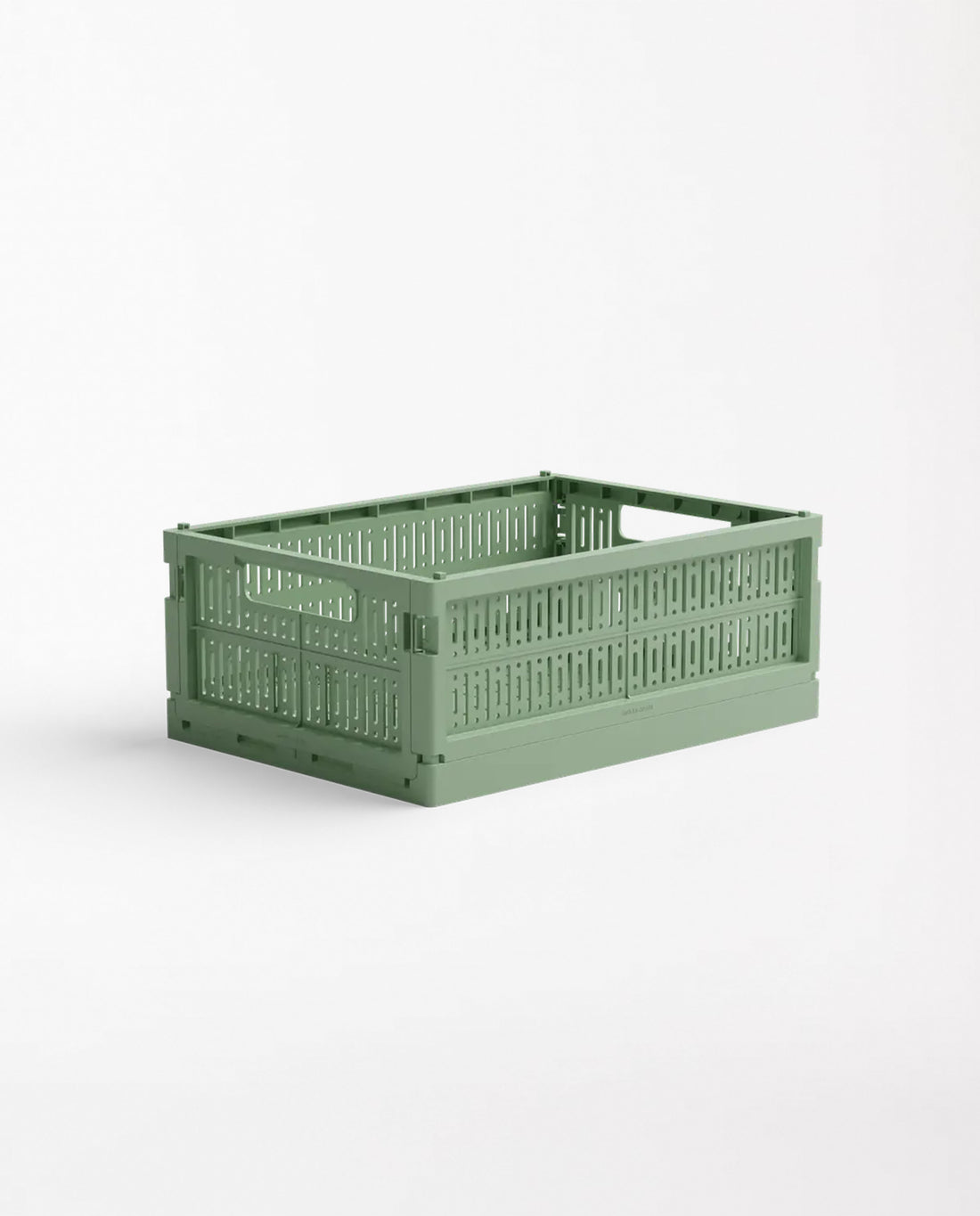 Marché commun boite pliable recyclee vert clair midi made crate