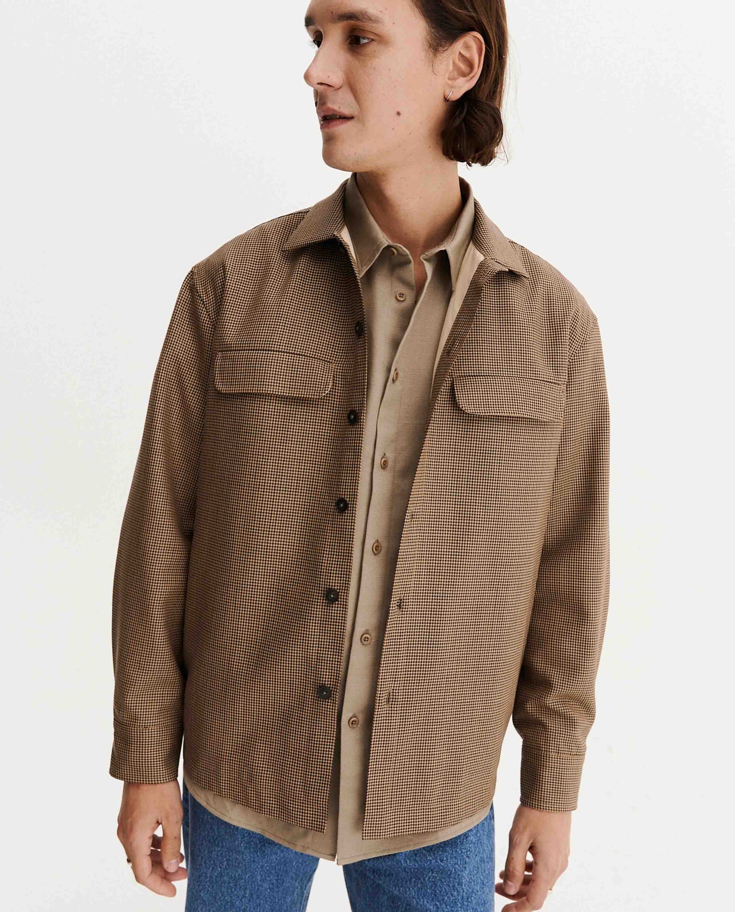 Surchemise Beige Surchemise A Carreaux Homme Surchemise Laine