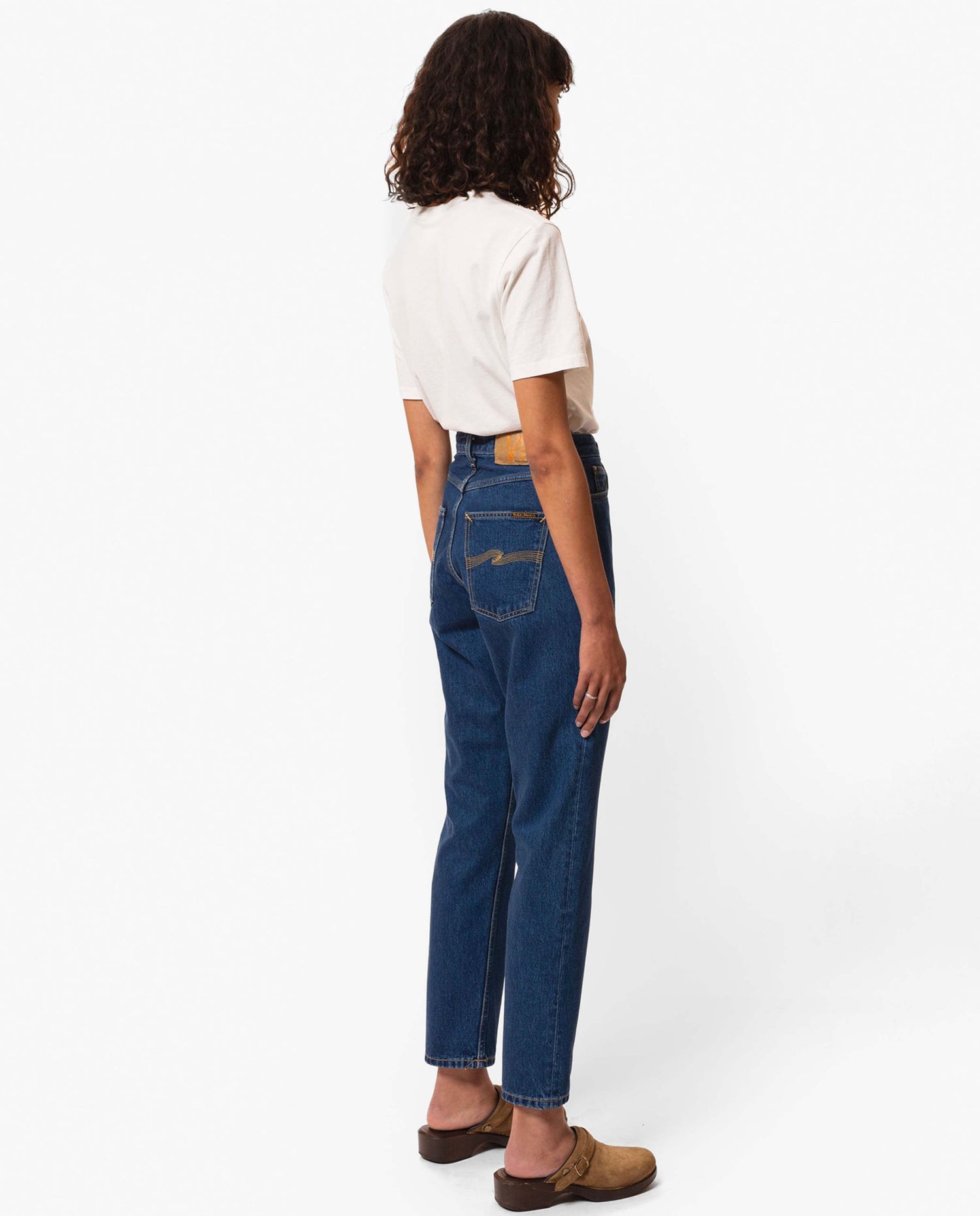 Marché commun jean droit en coton bio bleu nudie jeans