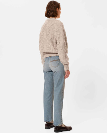 Marché Commun pull torsadé en laine et coton bio nudie jeans