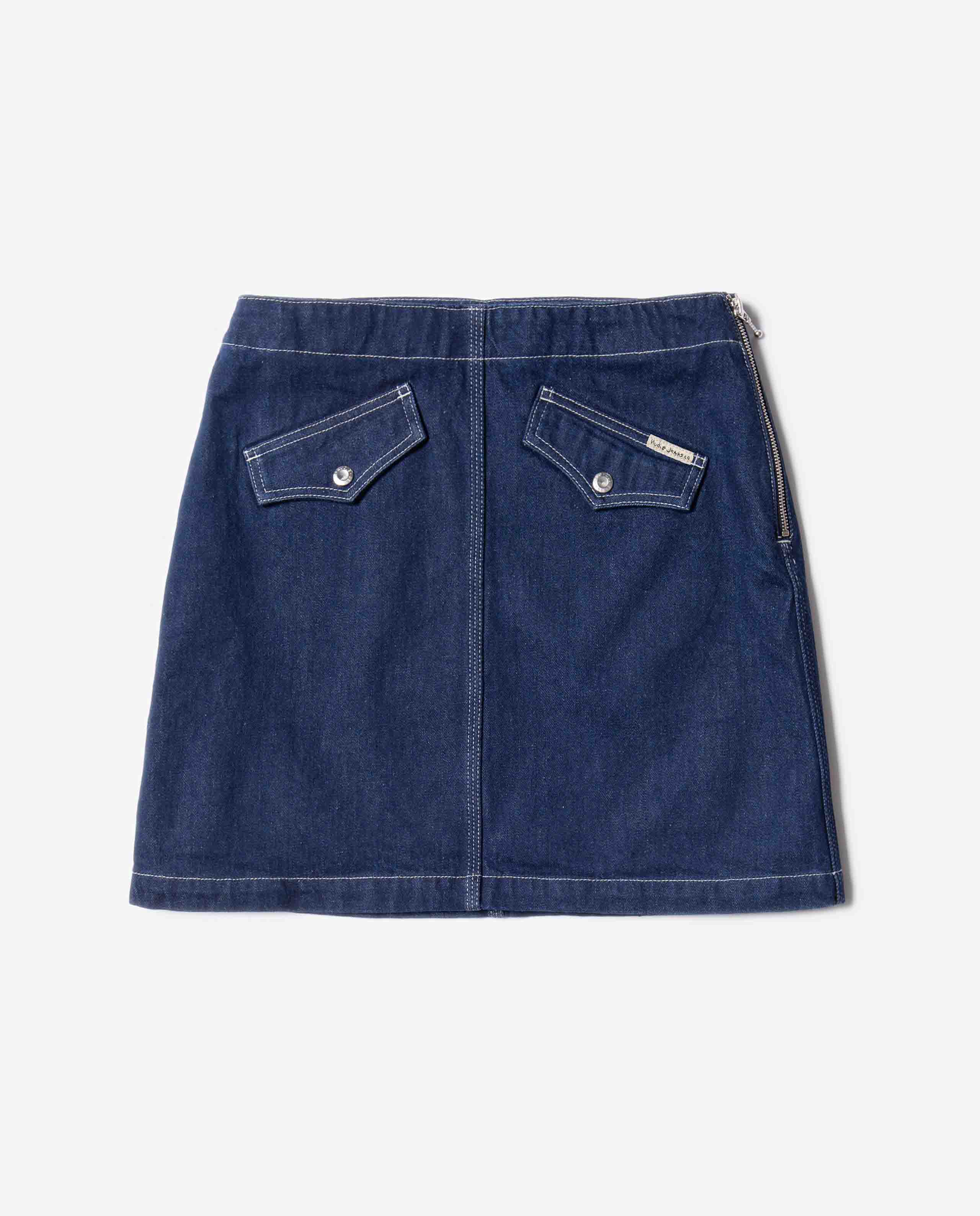 Marché Commun Nudie Jeans Elvy Western Denim Skirt Blue