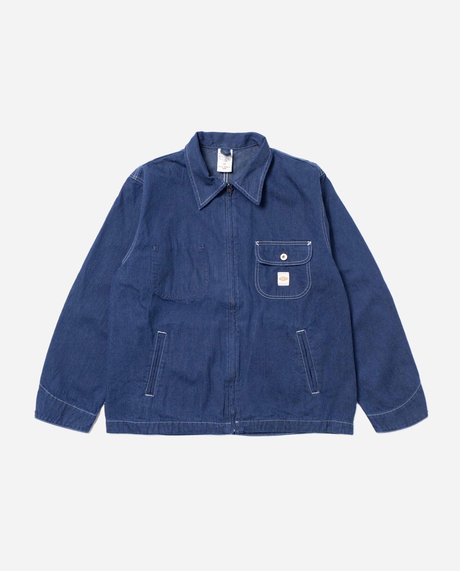 Veste de travail zippée en denim bio