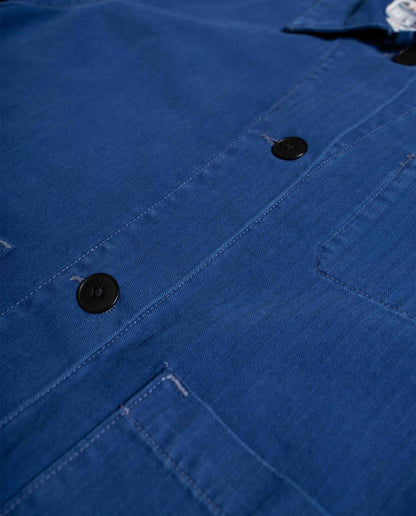 marché commun veste de travail en coton bio bleu vif nudie jeans