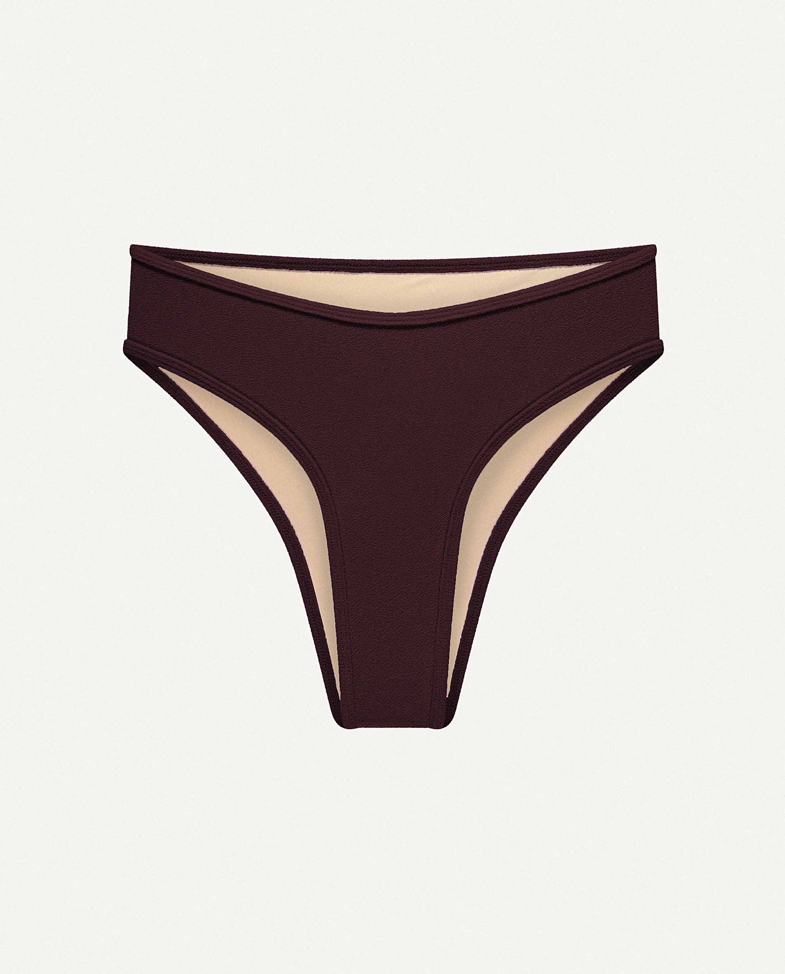 Marché Commun Bas de Maillot de bain femme Recyclé en Eponge Marron Foncé Oy surf