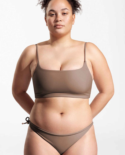 marché commun bas de maillot noué taupe oy surf