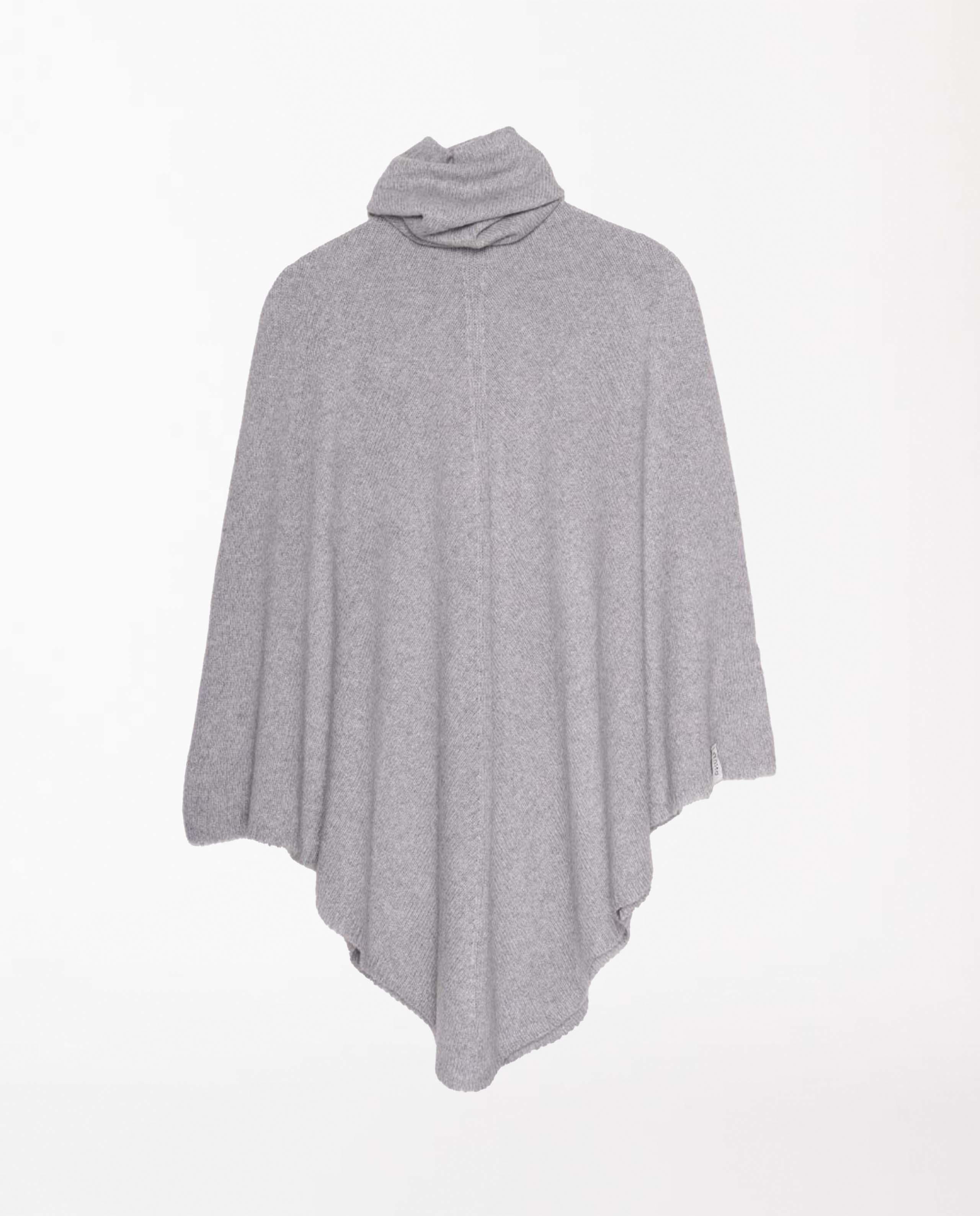 Poncho en cachemire et laine recyclés