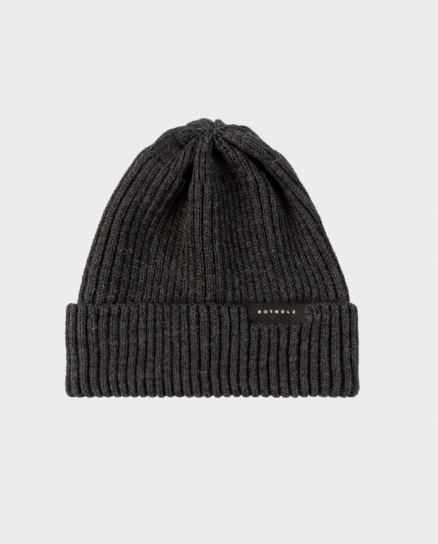 Marché Commun Classic Ribbed Merino Beanie Anthracite