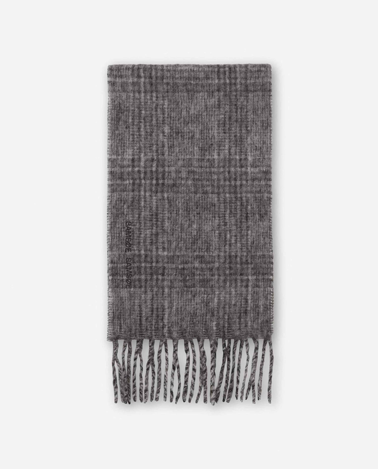 Écharpe à carreaux en laine et mohair