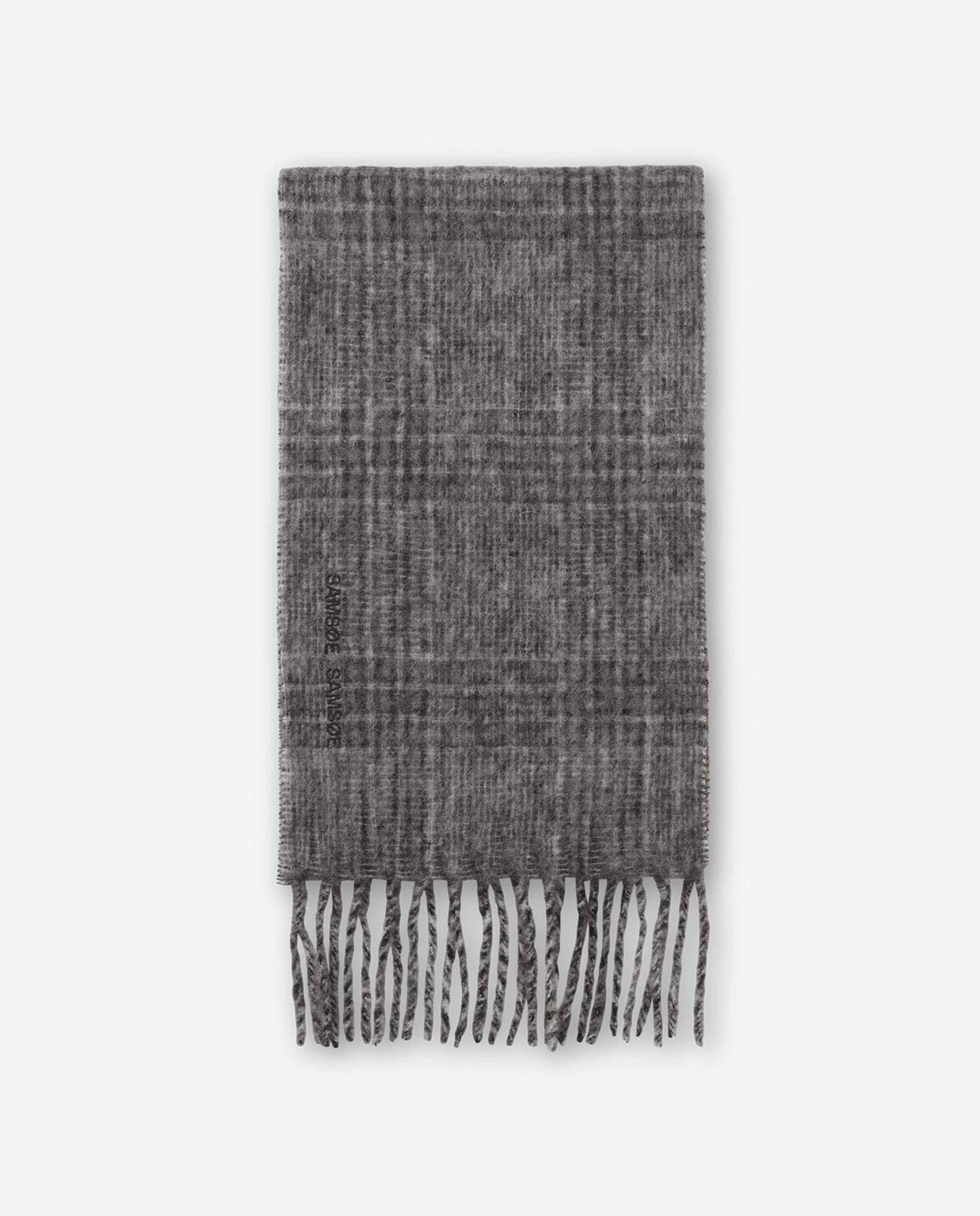 Écharpe à carreaux en laine et mohair