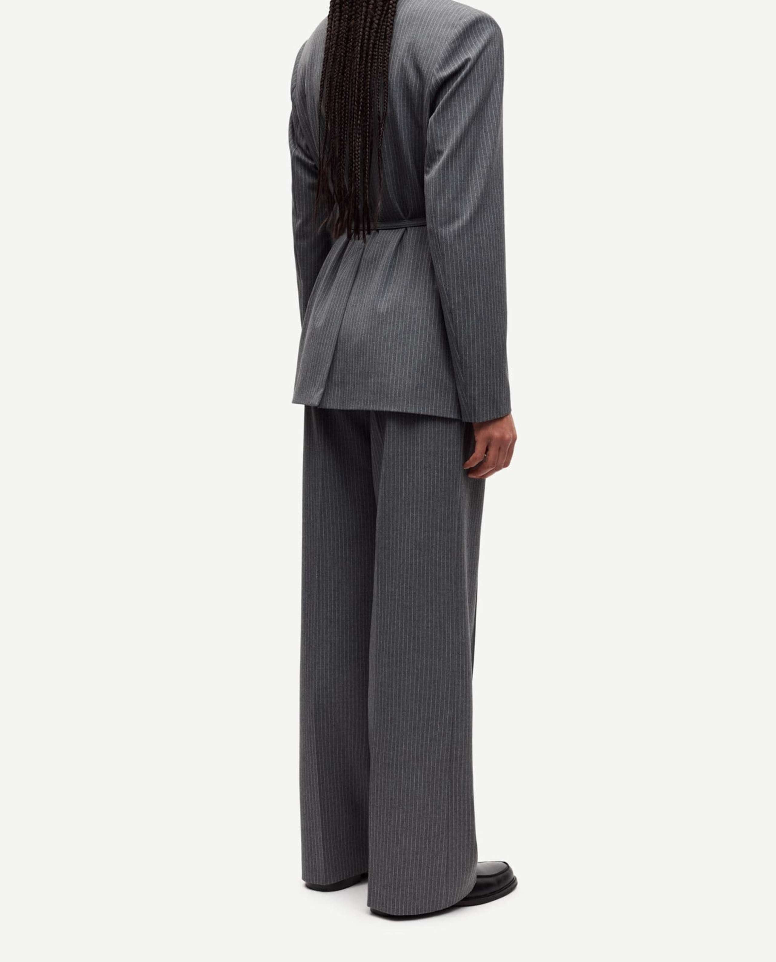 Pantalon de tailleur évasé à rayures