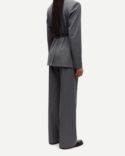 Pantalon de tailleur évasé à rayures