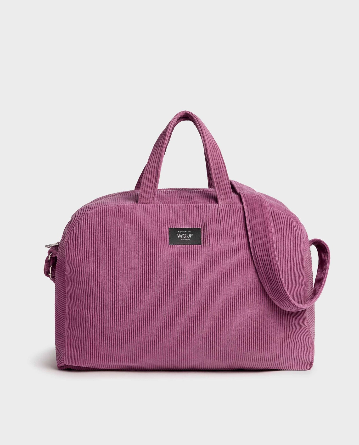 Sac Weekend Velours en Coton BIO Eco-Responsable Mauve Wouf