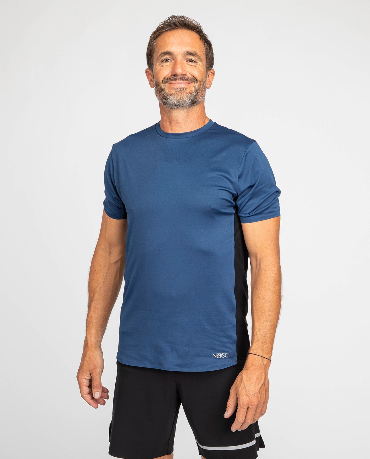marché commun nosc t-shirt sport homme respirant recyclé fabriqué en Europe éco-responsable éthique bleu