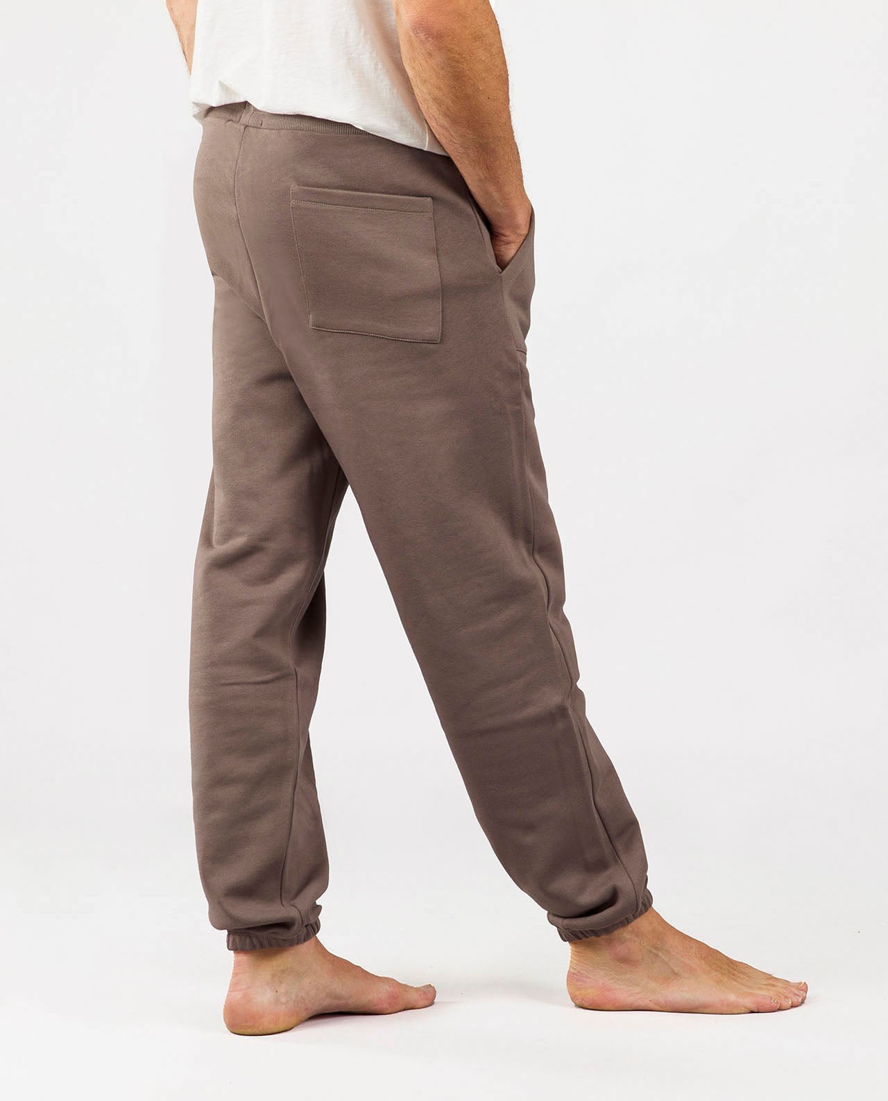 marché commun noyoco pantalon jogging homme coton biologique éco-responsable éthique fabriqué en Europe taupe