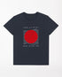 marché commun bask in the sun t-shirt manches courtes éthique imprimé coton biologique tokyo bleu marine