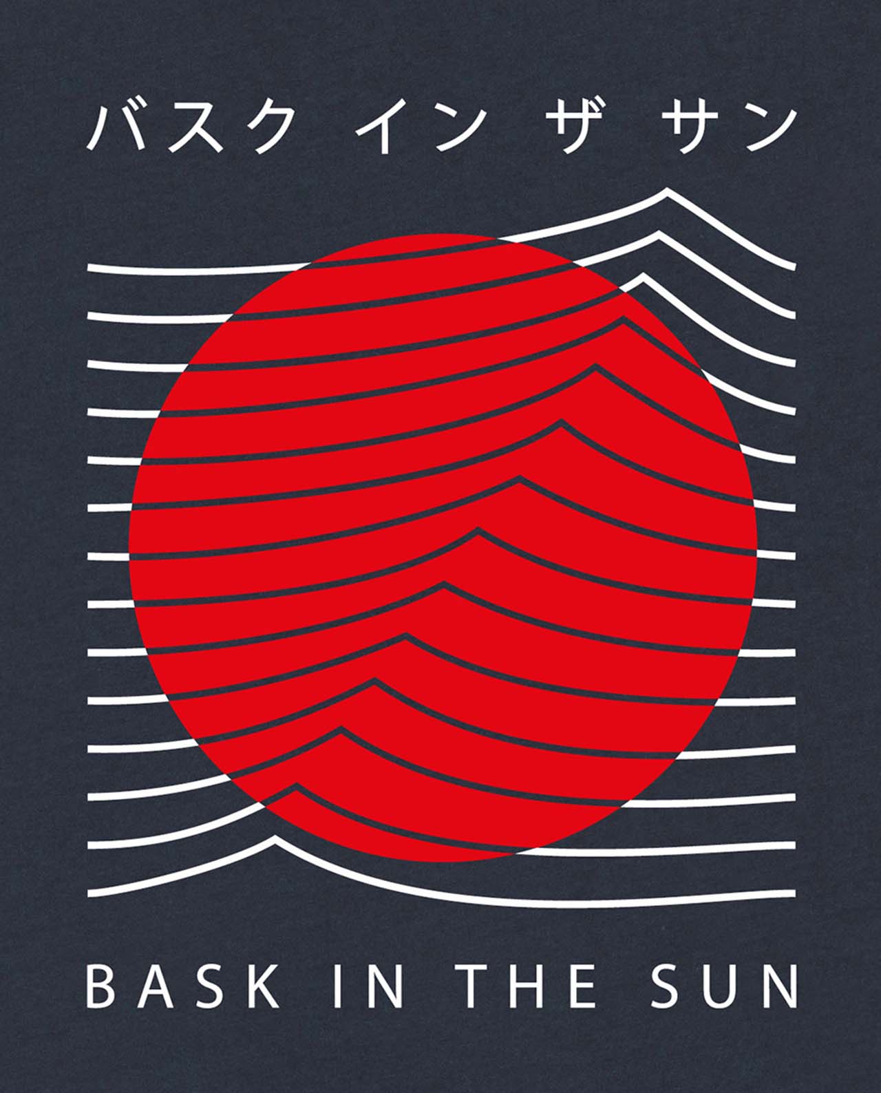 marché commun bask in the sun t-shirt manches courtes éthique imprimé coton biologique tokyo bleu marine