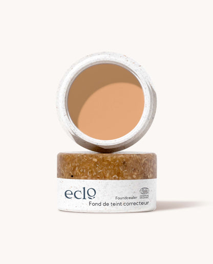 marché commun eclo beauté maquillage fond de teint correcteur naturel biologique Made in France zéro-déchet beige doré