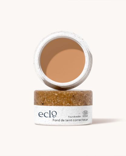 marché commun eclo beauté maquillage fond de teint correcteur naturel biologique Made in France zéro-déchet beige foncé