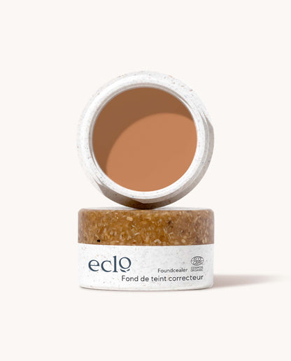 marché commun eclo beauté maquillage fond de teint correcteur naturel biologique Made in France zéro-déchet caramel