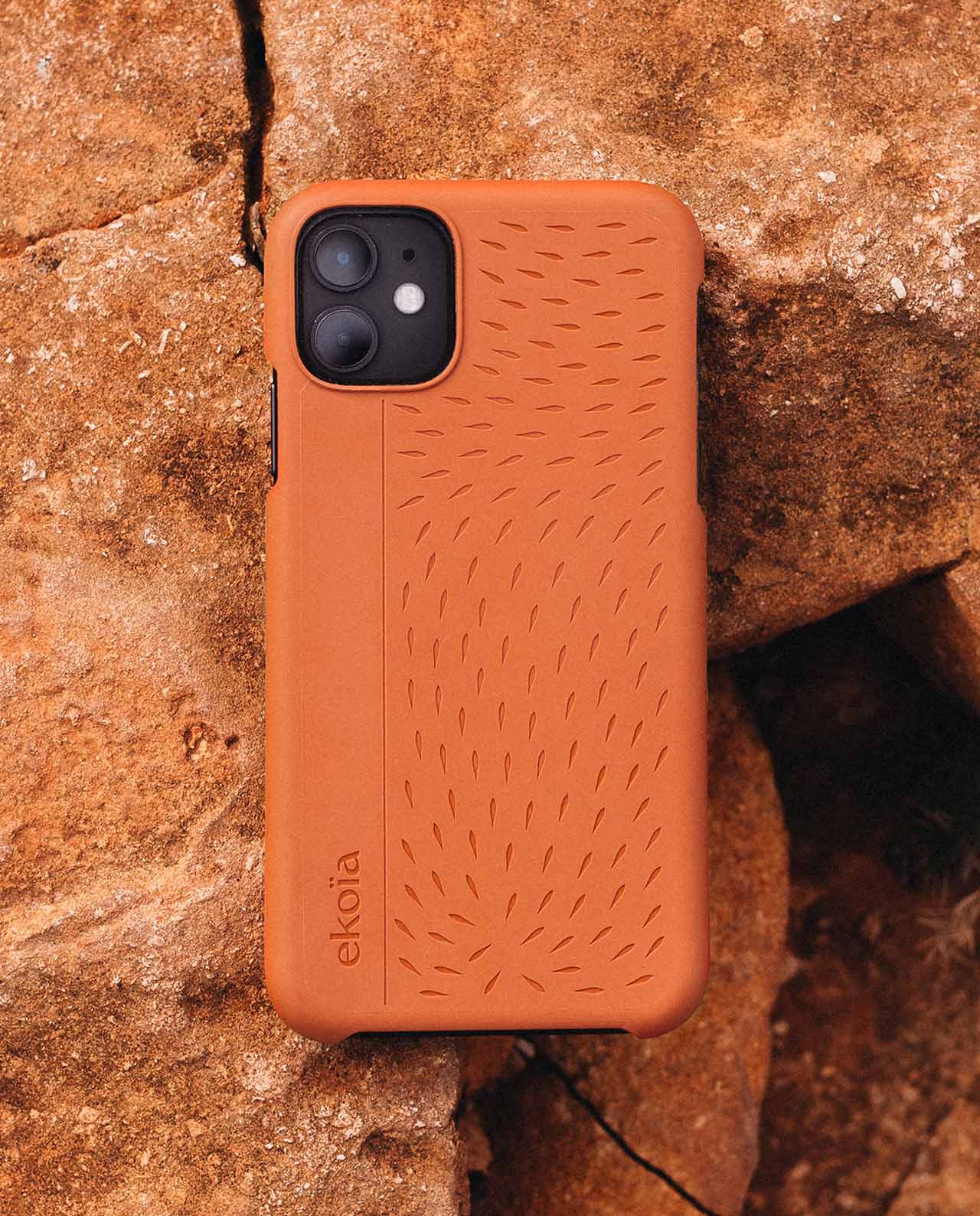 marché commun ekoïa coque iphone eco-responsable biosourcée fabriquée en france orange terracotta