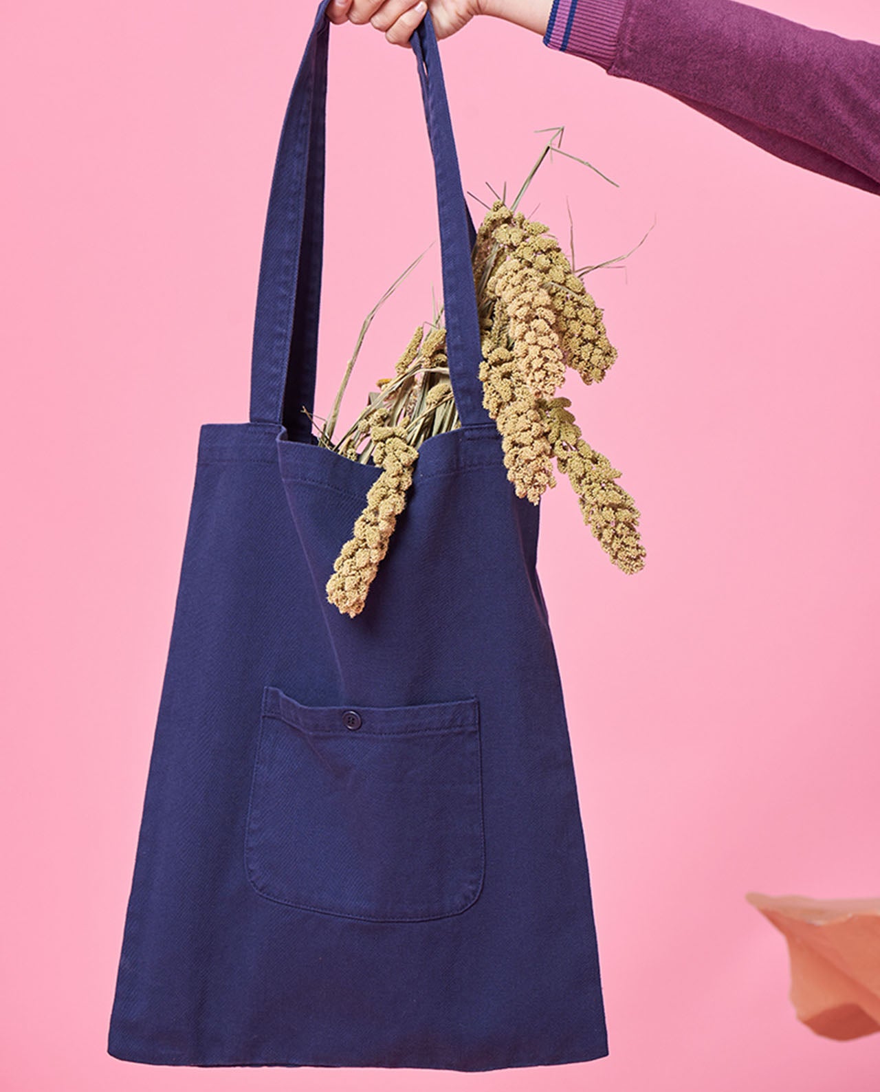 marché commun graine clothing sac tote bag coton biologique bleu marine