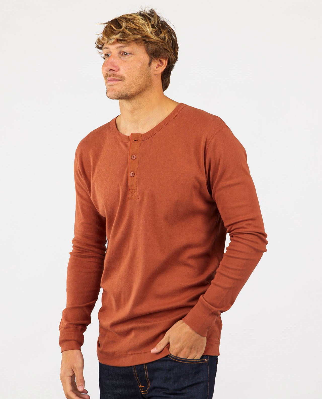 marche commun hemen biarritz henley coton biologique rouille