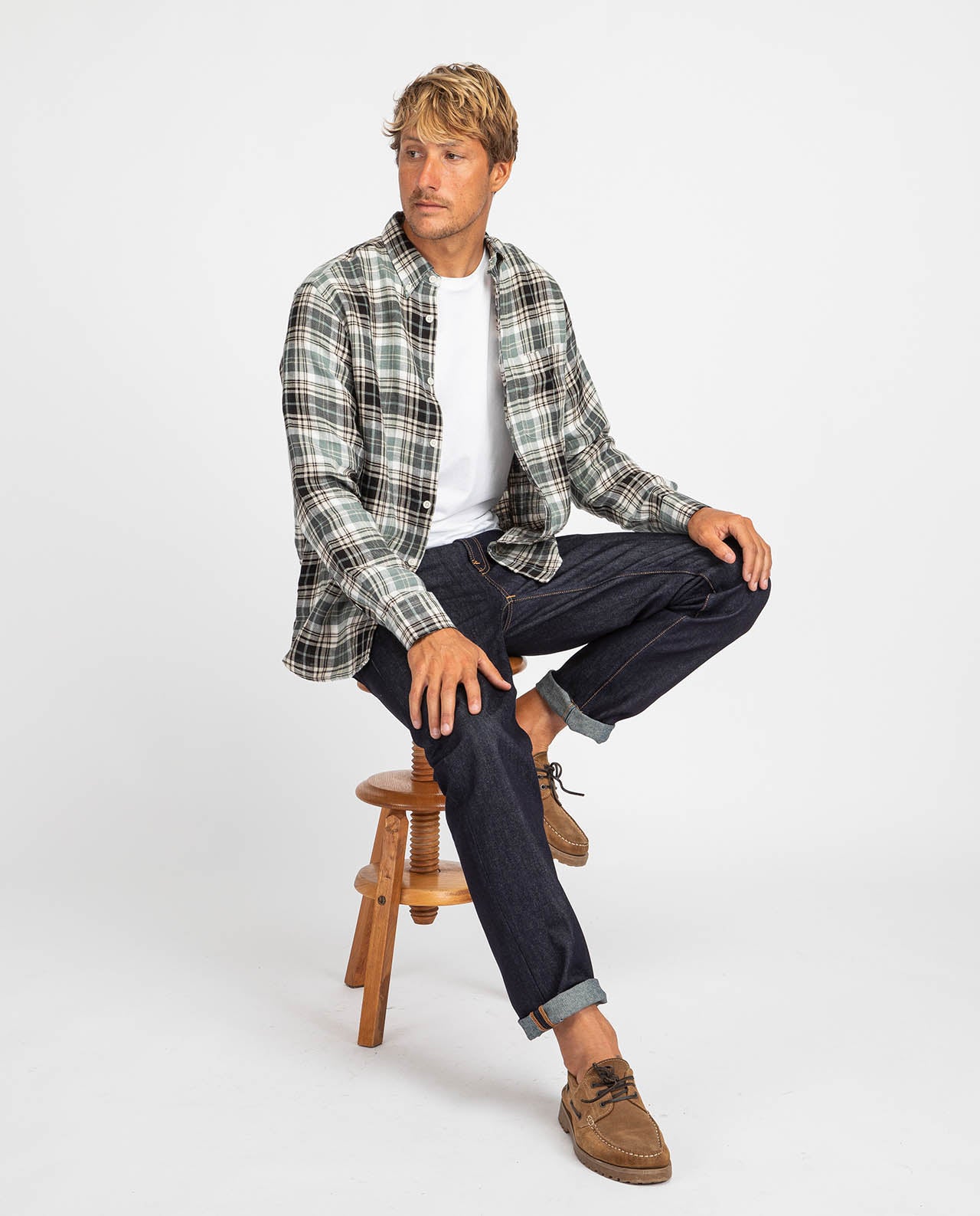 marché commun histon project chemise en lin à carreaux homme éco-responsable éthique vêtement