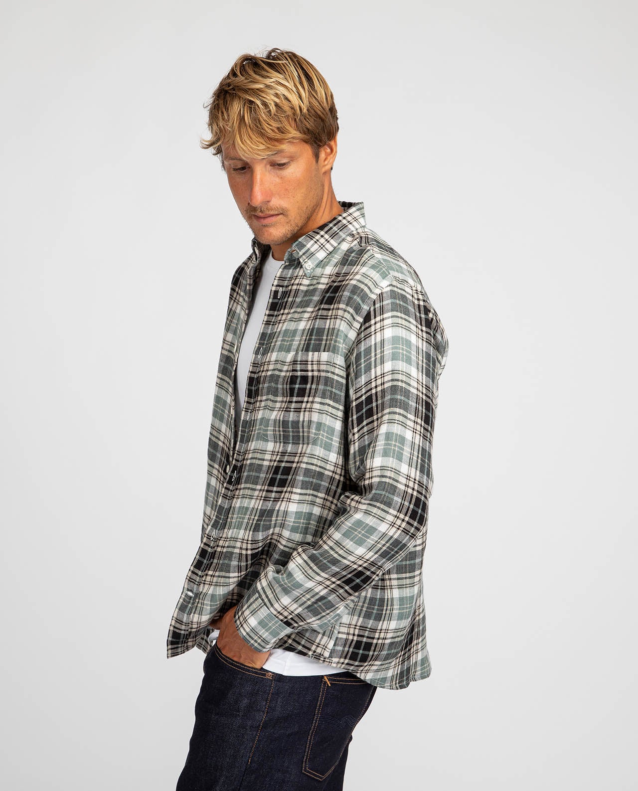 Chemise coton carreaux online homme