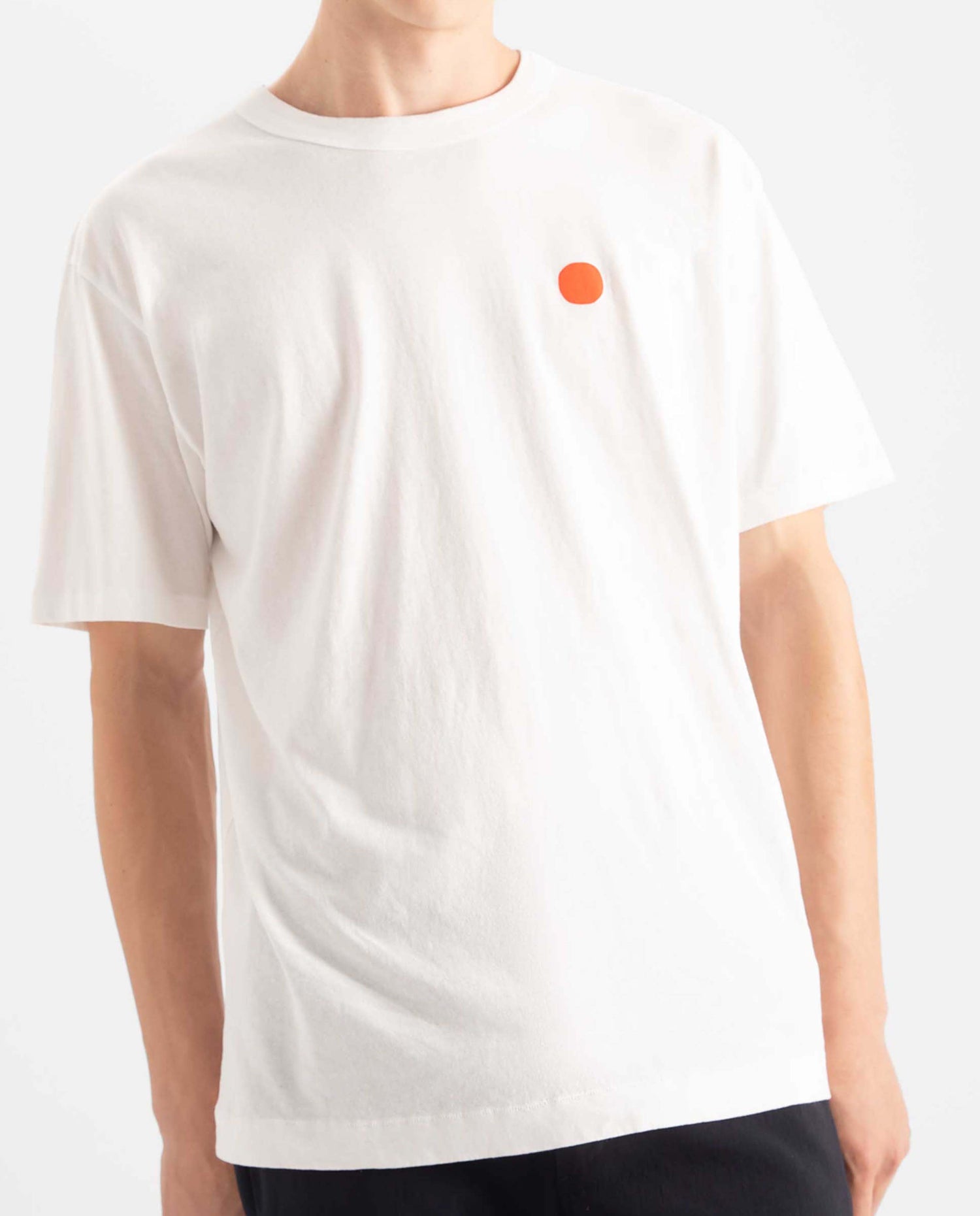 marché commun loreak mendian homme t-shirt coton biologique dot blanc