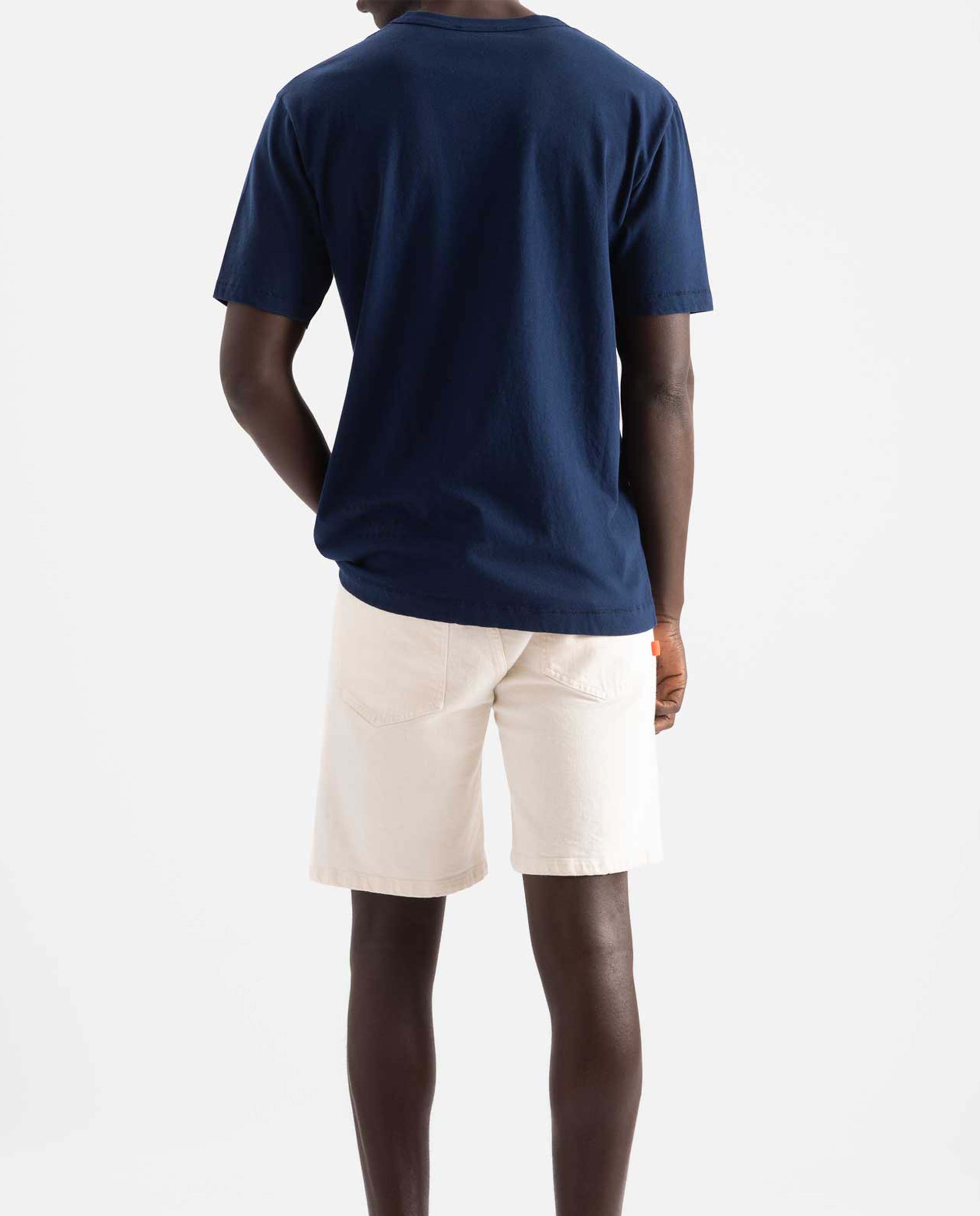 marché commun loreak mendian homme t-shirt coton biologique dot bleu marine