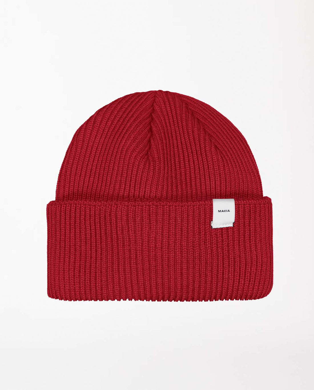 marché commun makia clothing bonnet laine mérinos côtelé éthique rouge