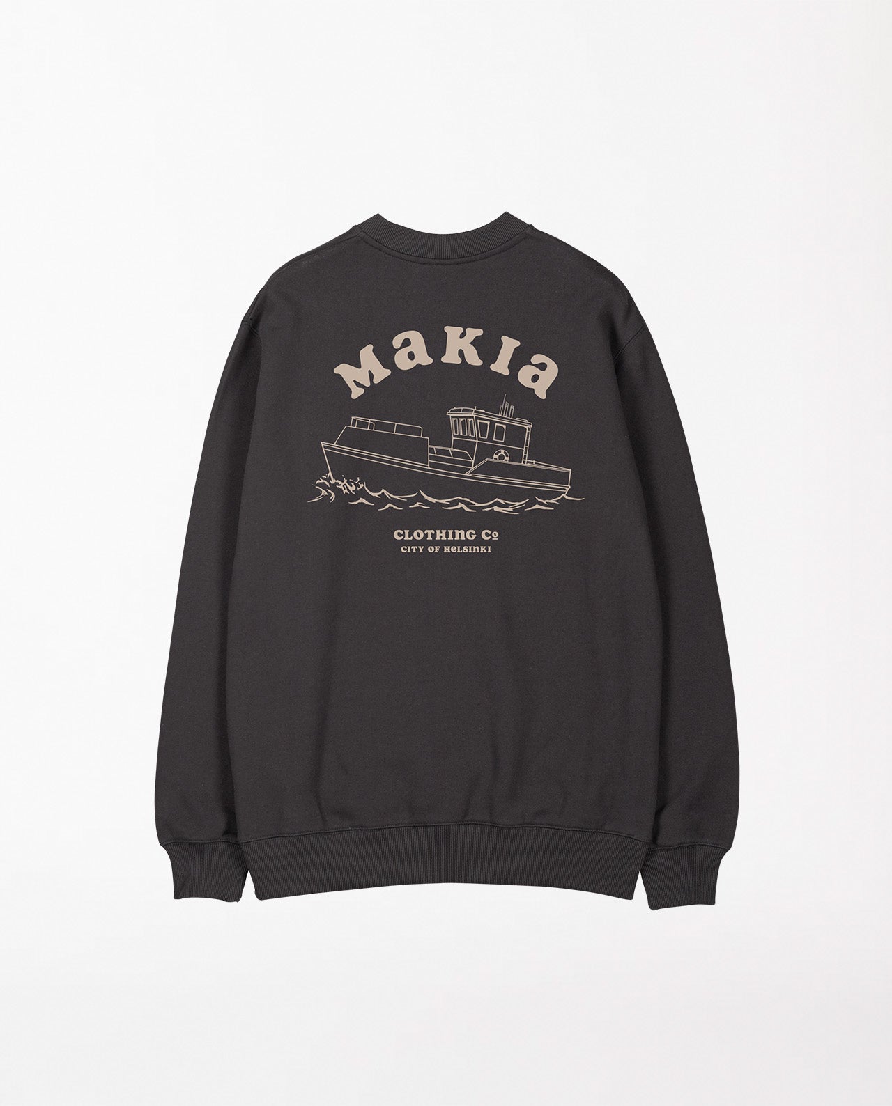 marché commun makia clothing sweatshirt imprimé coton biologique noir éco-responsable
