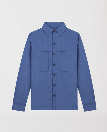 marche commun noyoco chemise ottawa laine vierge eco-responsable bleue