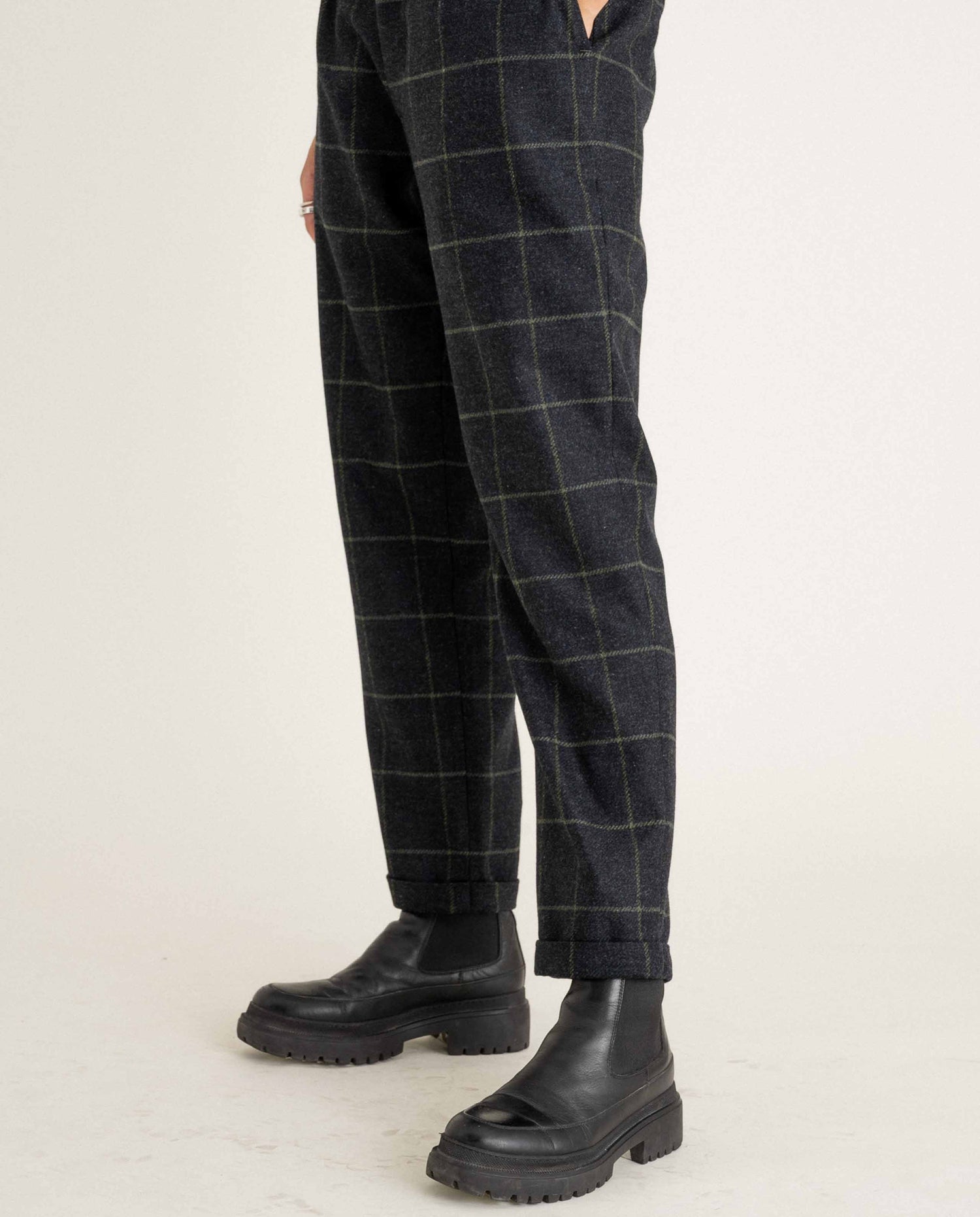 marché commun noyoco pantalon sienna laine vierge carreaux éco-responsable