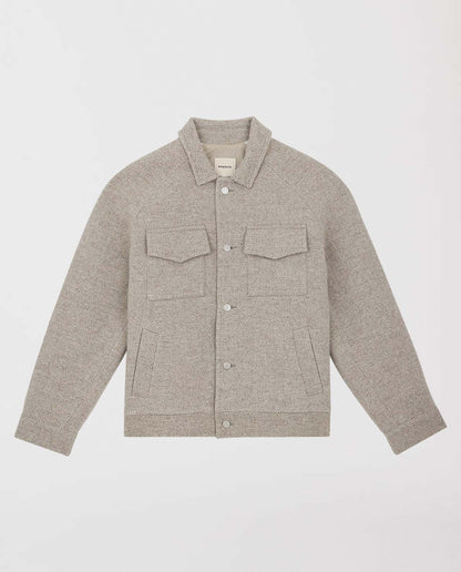 marché commun noyoco veste palma femme cream beige chevrons laine vierge