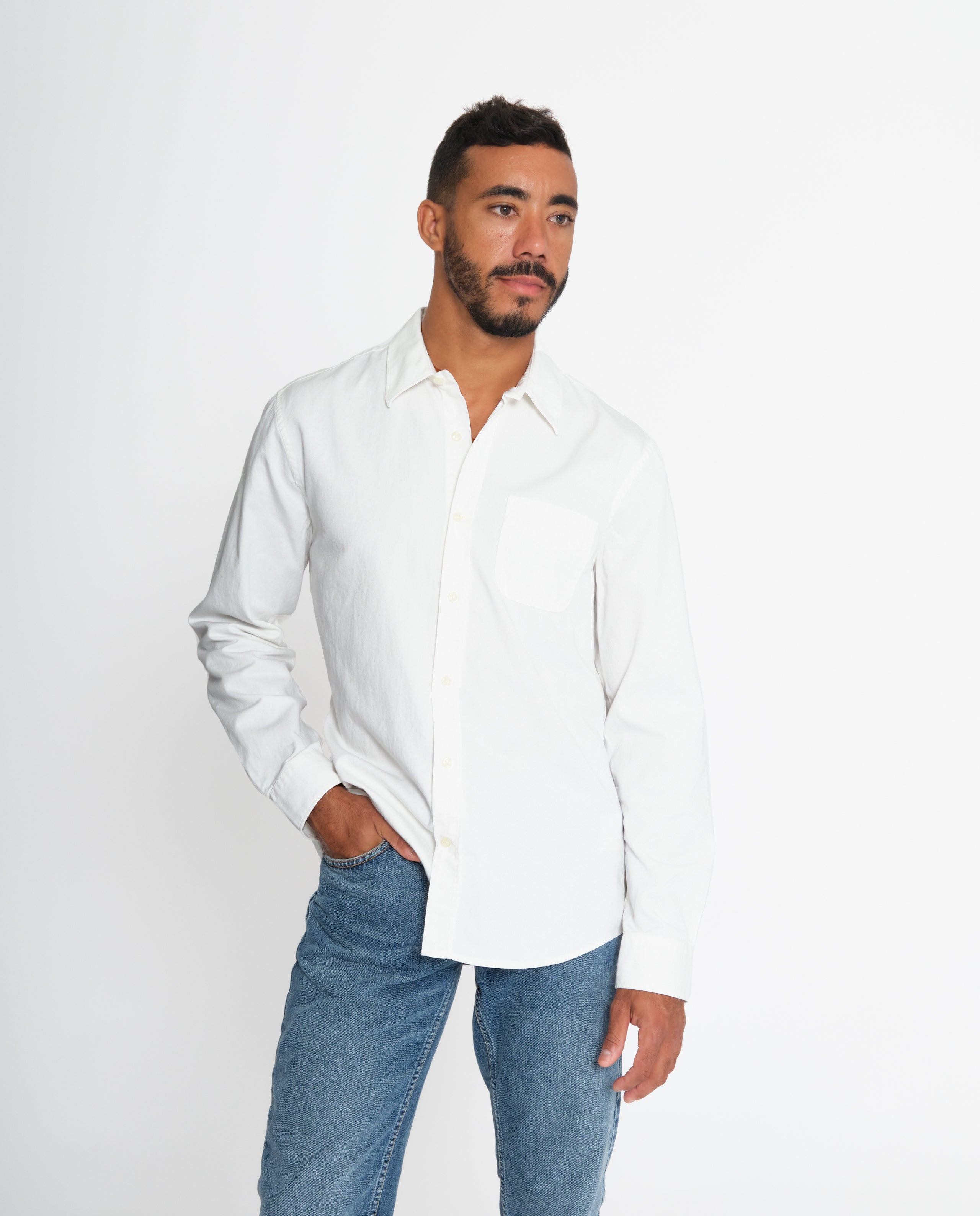 marché commun nudie jeans chemise blanche coton biologique homme