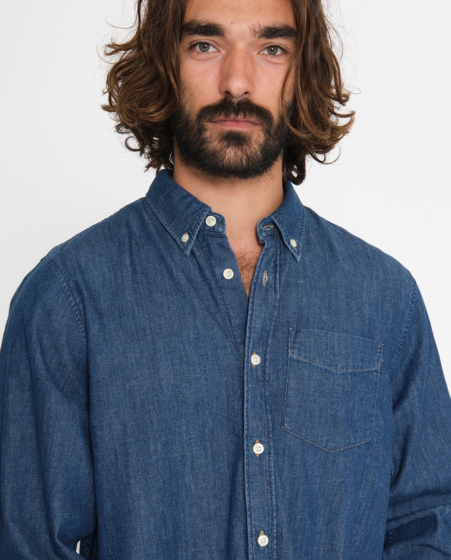 marché commun nudie jeans chemise homme denim coton biologique eco-responsable