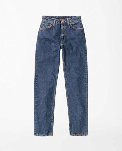 marché commun nudie jeans femme jean coton biologique breezy britt 90s stone bleu coton biologique