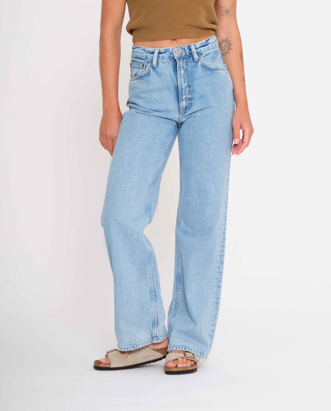 marché commun nudie jeans femme jean ample coton biologique recyclé clean eileen sunny blue bleu clair