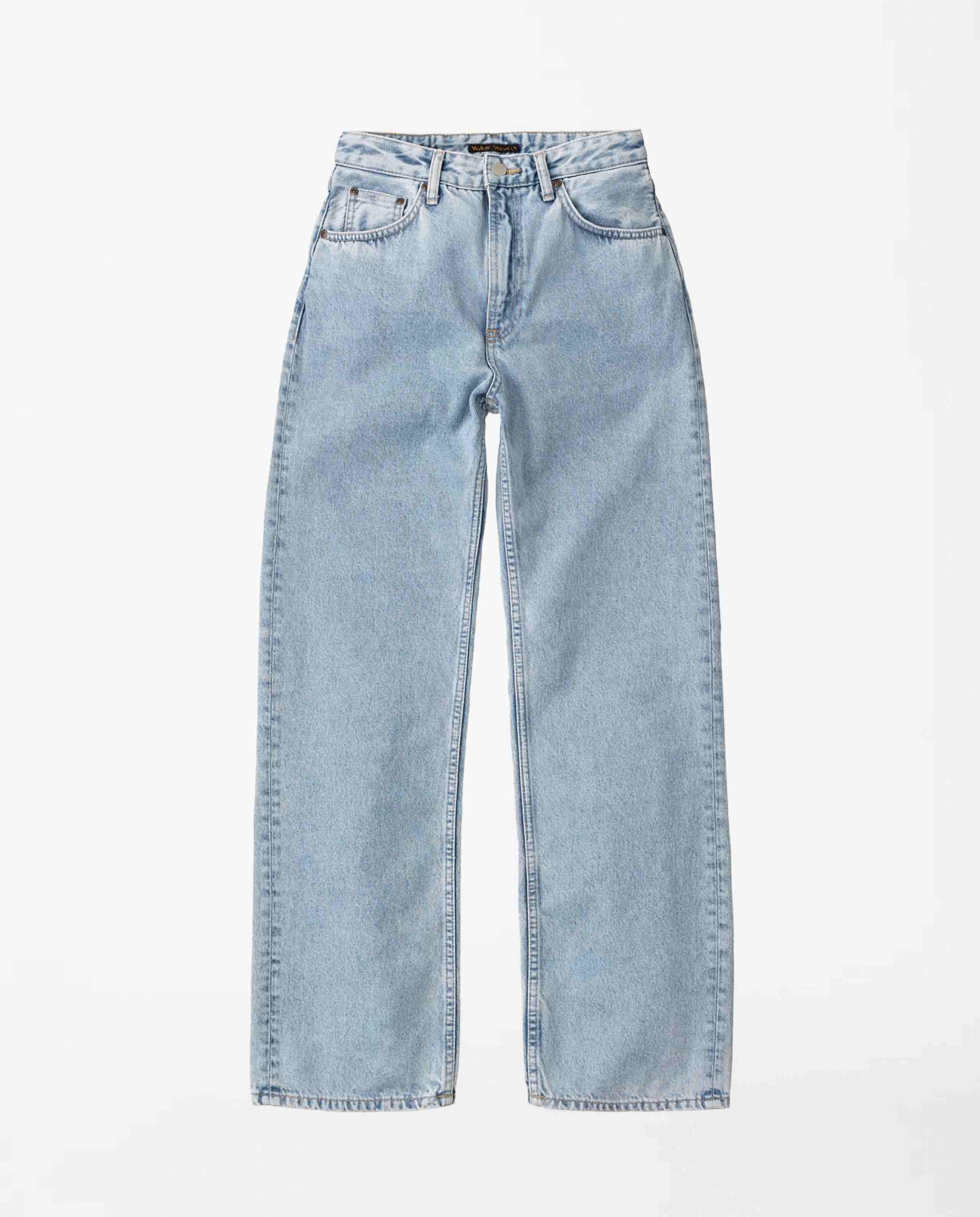 marché commun nudie jeans femme jean ample coton biologique recyclé clean eileen sunny blue bleu clair