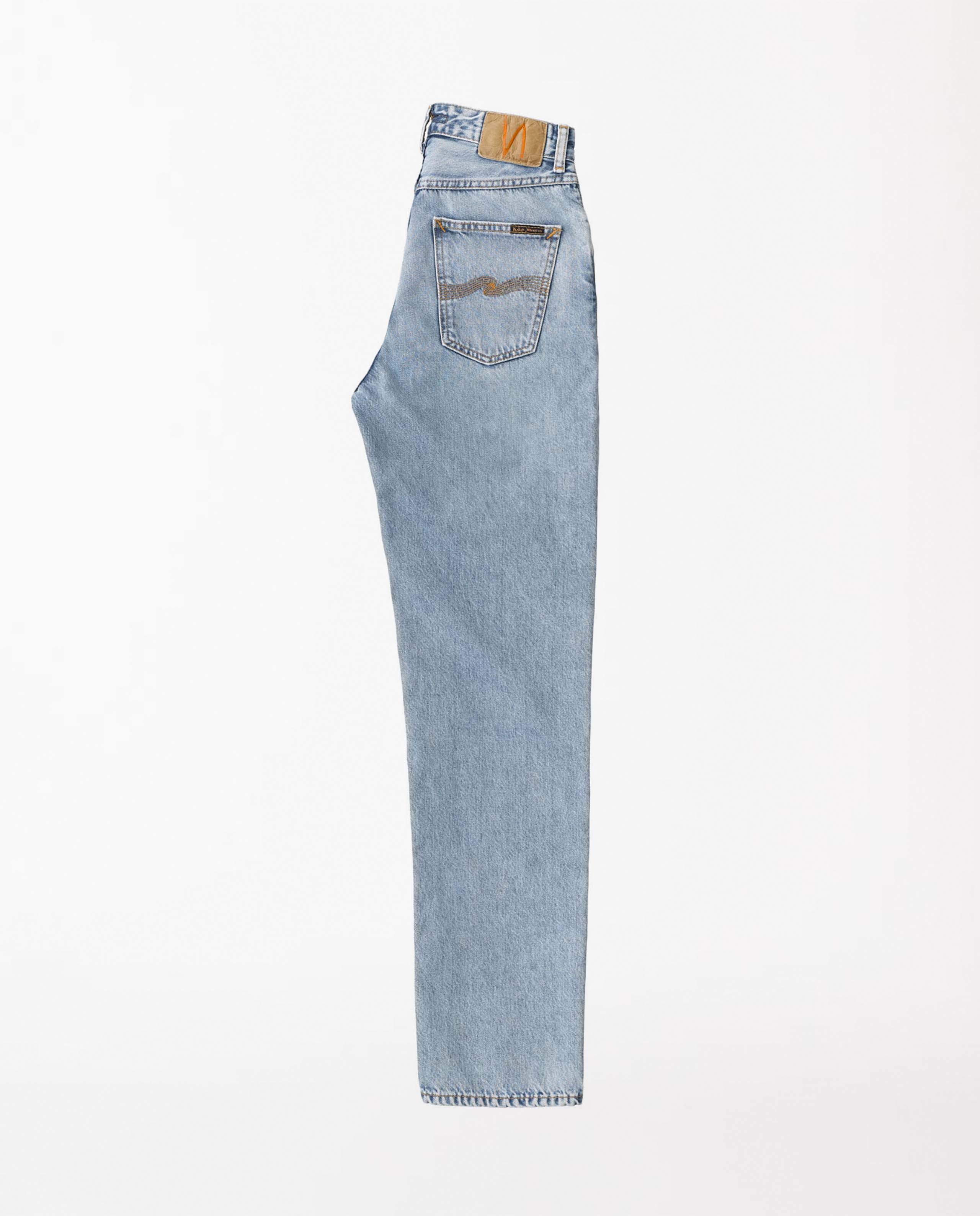 marché commun nudie jeans femme jean coton biologique lofty lo light vintage bleu clair