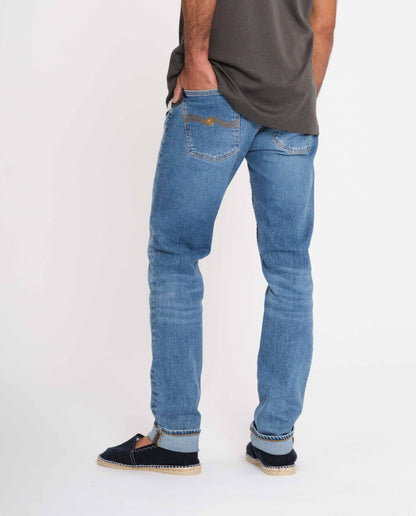 marché commun nudie jeans homme denim coton biologique lean dean lost orange