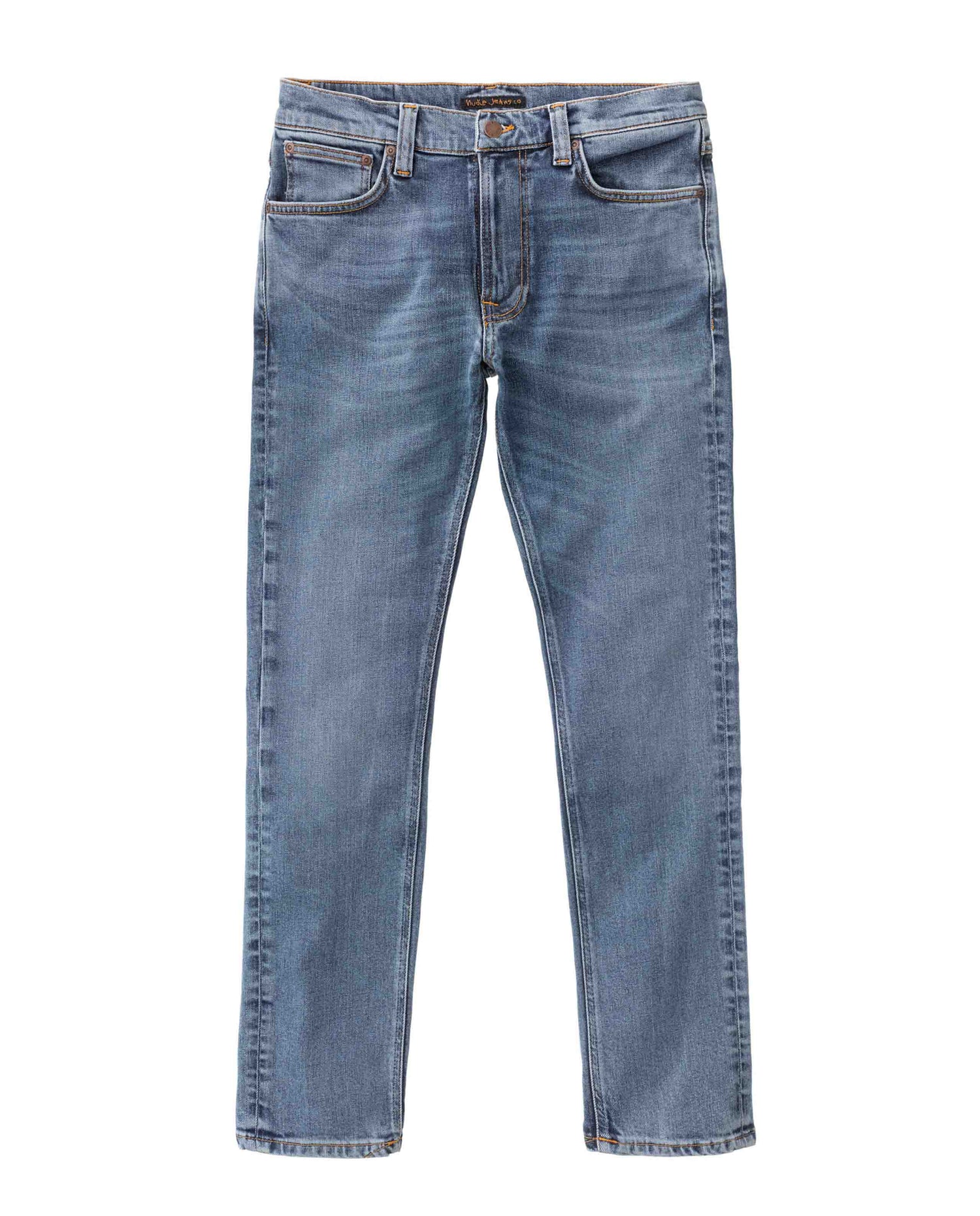 marché commun nudie jeans homme denim coton biologique lean dean lost orange