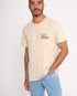 marché commun nudie jeans homme t-shirt manches courtes coton biologique patch brodé crème stay golden